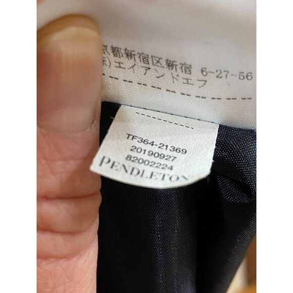 Pendleton Seasonless Navy Blue Virgin Wool Blazer Jacket Womens Size 16 - Picture 5 of 10